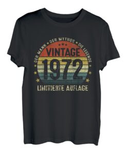 Herren Vintage 1972 Der Mann Mythos Die Legende Legendär Seit 1972 T-Shirt
