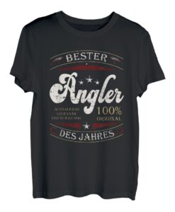 Herren Vintage Angeln Angelspaß Bester Angler Überraschung T-Shirt