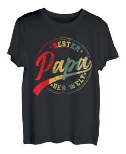 Herren Vintage Bester Papa Der Welt Retro Vatertag Vater Geschenk T-Shirt