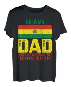 Herren Vintage Bolivian Dad Bolivien Flagge Design für Vatertag T-Shirt