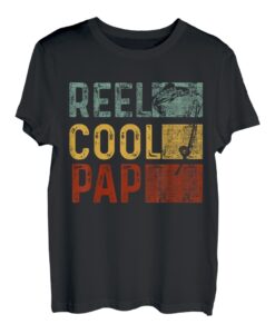 Herren Vintage Rolle Cool Pap Angeln Vater Opa Geschenke Vatertag T-Shirt