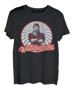 Herren Waldbursche Holzfäller Outfit Waldmensch Geschenk T-Shirt