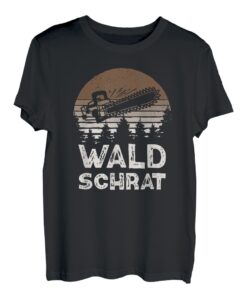 Herren Waldschrat Kettensäge Holz Wald Holzfäller T-Shirt