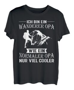 Herren Wanderer Opa Wandern Wanderung Alpen Geschenk T-Shirt
