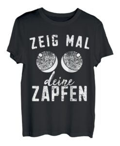 Herren Zeig mal deine Zapfen Angeln Lustiger Angler T-Shirt