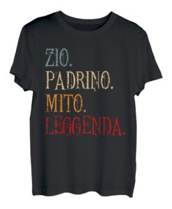 Herren Zio Padrino Mito Leggenda Geschenk für die Vater Vintage T-Shirt