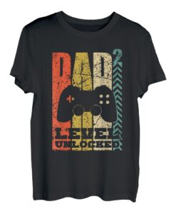 Herren zweifacher Papa Zwillinge Gamer Vater 2 Kinder Zocker T-Shirt