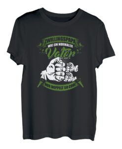 Herren Zwillinge Zwillingspapa Zwilling Doppelt So Cool T-Shirt