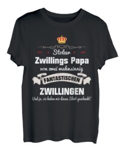 Herren Zwillings Papa Vatertag Zwillingspapa T-Shirt