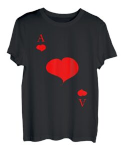 Herz Ass Spielkarte Poker Kostüm Karneval Fasching Karte T-Shirt