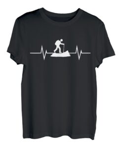 Herzschlag Berge Wandern Puls Ekg Bergsteiger Berg Geschenk T-Shirt