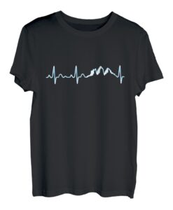 Herzschlag Drei Zinnen Dolomiten Berge Bergsteigen Geschenk T-Shirt