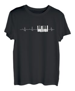 Herzschlag Tasten Klavier Flügel Piano Keyboard Musik T-Shirt