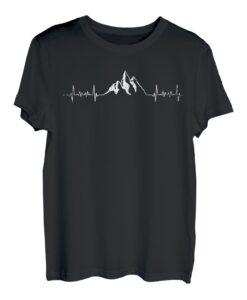 Herzschlag Wandern Berge Puls EKG Bergsteiger T-Shirt