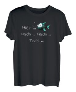 Hier Fischi T-Shirt als lustiges Geschenk für Angler T-Shirt