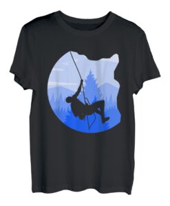 Himmel Kletterer Sportklettern Bouldern T-Shirt