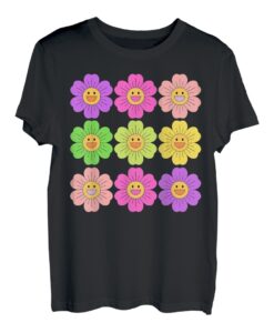 Hippie Retro Flower Power Kawaii Blumen Floral 60er 70er Jahre Tee T-Shirt