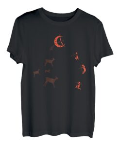 Höhlenmalerei-Shirt Auf der Jagd Archäologische Malerei T-Shirt
