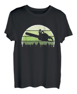 Holz Retro Kettensäge - Holzfäller Forst Wald Lustiges Holz T-Shirt