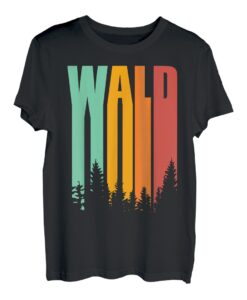 Holz Shirt Wald Retro zum Holzmachen mit der Kettensäge