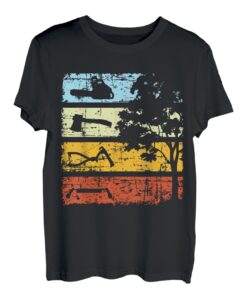 Holzfäller Vintage T-Shirt Kettensäge Waldarbeiter Förster T-Shirt
