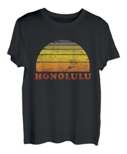 Honolulu Hawaii Retro Vintage T-Shirt 70er Jahre Throwback Surf Tee T-Shirt
