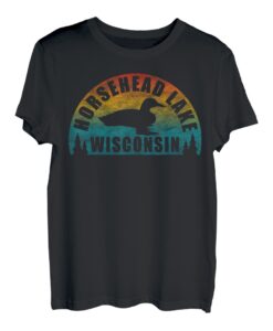 Horsehead Lake, Nord-Wisconsin, Sonnenuntergang, Loon T-Shirt