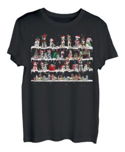 Husky Weihnachts-Schneeschichten, Weihnachtsmann-Hund, hässlich, Weihnachten T-Shirt