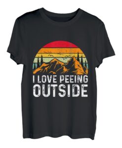 I love peeing outside Wanderer lustig Berge Bergliebe T-Shirt