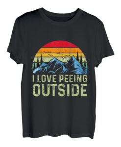 I love peeing outside Wanderer lustig Berge Bergliebe T-Shirt