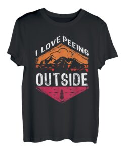 I love peeing outside Wanderer lustig Berge Wandern T-Shirt