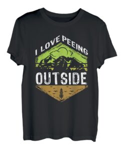 I love peeing outside Wanderer lustig Berge Wandern T-Shirt