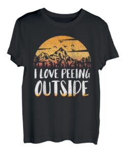 I love peeing outside Wanderer lustig Berge Wandern T-Shirt