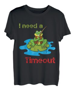 I need a Timeout, Hobbyangler, Angeln Frosch, Angler T-Shirt