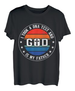I taken a DNA test and god is my father retro sunset cross T-Shirt
