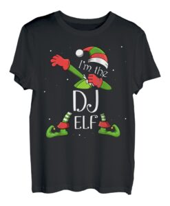 Ich bin der Dj-Elf, der Weihnachtsmann Weihnachten für Familienweihnachten abtupft T-Shirt