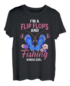 Ich bin ein Flip Flops- und Angelmädchen T-Shirt