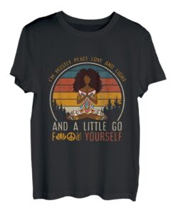 Ich bin hauptsächlich Peace Love and Light Melanin Women African Pride T-Shirt