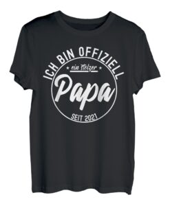 Ich Bin Offiziell Ein Stolzer Papa Seit 2021 - Ersten X Papa T-Shirt