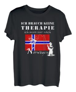 Ich brauch keine Therapie ich muss nach Norwegen Angler T-Shirt