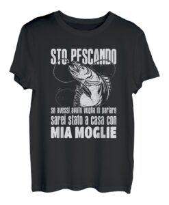 Ich fische, ich wäre zu Hause mit meiner Frau gewesen T-Shirt