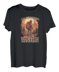 Ich geh lieber wandern - Spruch, Alpen Berge, Wanderer T-Shirt