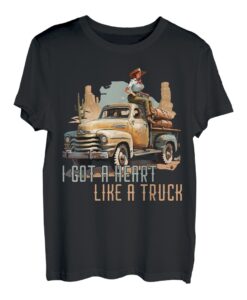 Ich habe ein Herz Vintage-Western wie ein Truck-Cowboy-Cowgirl T-Shirt