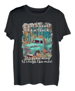 Ich habe ein Herz wie ein LKW-Fahrer-Cowgirl-Western-Kaktus T-Shirt