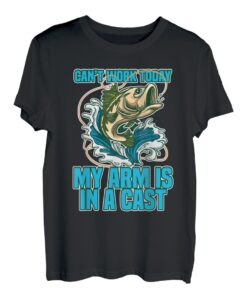 Ich kann heute nicht arbeiten Mein Arm ist beim Angeln T-Shirt