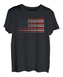 Ich liebe Angeln und Amerika USA und Fishing Design T-Shirt