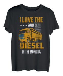 Ich liebe den Geruch von Diesel im Morning Trucker T-Shirt