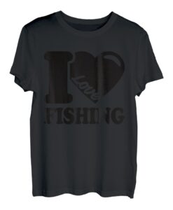 Ich liebe es, mit einem roten Herzen zu angeln - Ich liebe es zu angeln T-Shirt