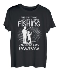 Ich liebe es, Pawpaw Grandpa Grandson Special zu angeln T-Shirt