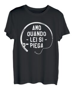 Ich Liebe Wenn Sie Falten Angeln Fischer T-Shirt
